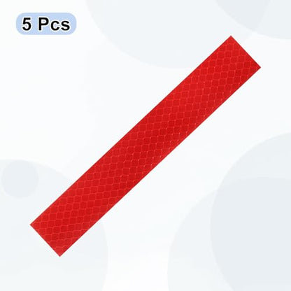 HARFINGTON Reflective Stickers High Visibility Diamond-Grade Reflective Adhesive Tape Waterproof for Bike Car Motorcycle Trailer - color: Red