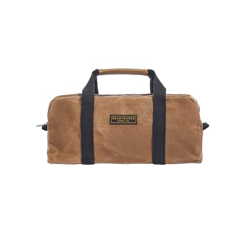 Readywares 12" Utility Bag | Small Heavy Duty Canvas Tool Bag for Men, Durable Waxed Canvas Utility Bag and Tool Pouch, Built Tough for Tradesmen, Mechanics, and Everyday Work