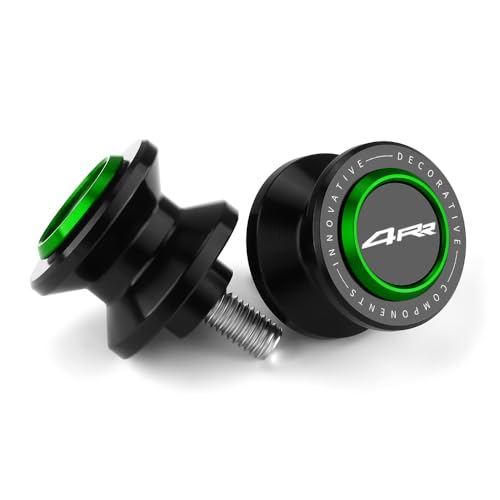 8mm CNC Aluminum Motorcycle Swingarm Spools Sliders Rear Stand Frame Sliders Compatible With Ninja ZX4RR 2026 2025 2024 2023 ZX-4RR ZX400 ZX4RR Accessories (Green) - color: green