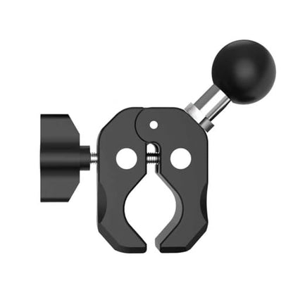 1'' Ball Clamp Handlebar Mount Base with Claw for Handlebar Rail 0.7'' to 1.5'' in Diameter, Compatible with RAM Mounts B Size 1 Inch Ball Double Socket Arm and Bicycle Phone Holder (Black-1)