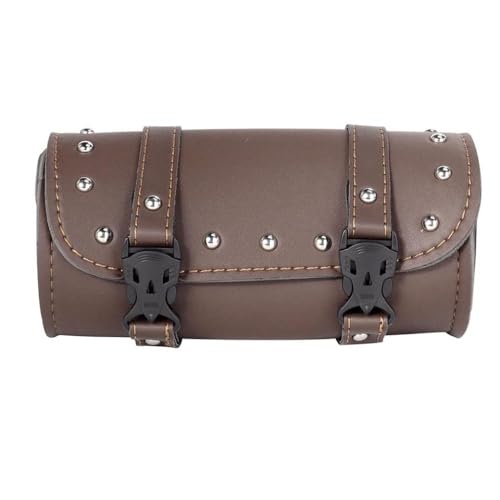 Universal Motorcycle Fork Tool Storage Pouch Leather Saddlebag Waterproof Accessory Compatible With Various Bikes(Color Name: Brown) - color: Color Name: Brown