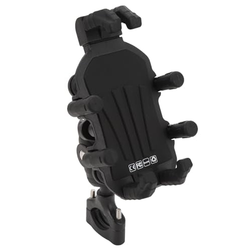 Motorcycle Phone Bracket, Motorcycle Phone Holder with Vibration Dampener High Speed Secure Lock Adjustable for Scooter ATV 4.9 to 8.1in