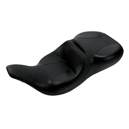 SLMOTO Black Driver & Passenger Seat Cushion Fit For Harley Touring Electra Glide Ultra Classic Standard FLHTC 1997-2007 - style: Matte Black