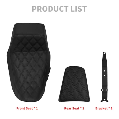 Motorcycle Driver Passenger Seat Two-up Seat Fit For Harley Nightster RH975 Nighster Special RH975S 2022-up (Black Stitching) - color: Black Stitching