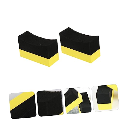 Zerodeko 2pcs Car Cleaning Sponge Durable High Absorbency Scratch Tire Dressing Applicator Pads for Polishing and Detailing for Cars Trucks and Motorcycles
