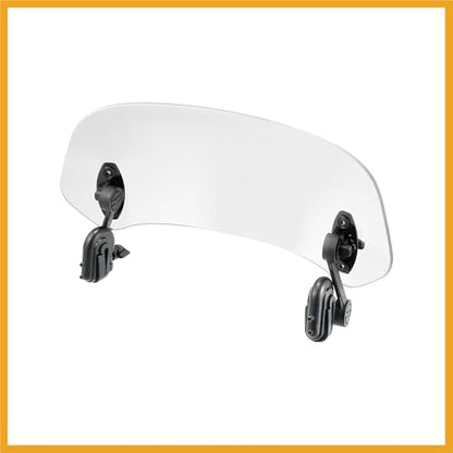 28.5cm Motorcycle Windshield Motorcycle Wind Deflector Clear Lens Adjustable Clip Windshield Extension Universal Fit for Most Motorcycle Scooter Replacement