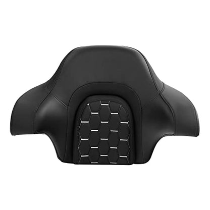 C.C. RIDER Wrap Around King Tour Trunk Backrest fit for Harley Touring Road King Street Glide Road Glide Electra Glide 2014-2024 - color: Passenger Backrest 16#White Stitching