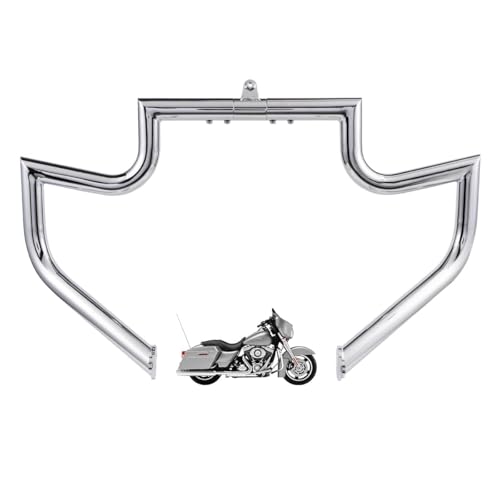1.5" Crash Bar Engine Guard Highway Freeway Bar for Harley Davidson Touring Road Glide Road King Street Glide Electra Glide CVO and Trike Models (Fit for 2009-later Touring, Chrome) - color: Chrome, size: Fit For 2009-later Touring