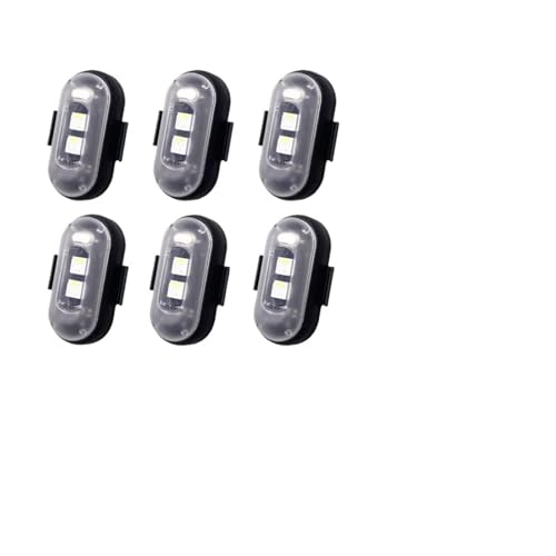 10x 4x 8Colors Wireless LED Drone Strobe Light Compatible with Motorcycle Car Bike Remote Control Warning Light Indicator Light USB Charging(6x and remote) - size: 6x and remote