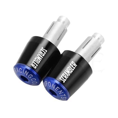Motorcycles Handlebar Grips Cap Weight PartsAnti Vibration Plug Ends for Ducati Scrambler 2015-2016 15-16 - color: Black blue