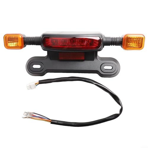LED Electric Bicycle Tail Light, Bike Rear Lights, Led Flashlight 12V Motorcycle Turn Signal Brake Assembly With Driving Black Yellow Waterproof For 2 Wheel Vehicle