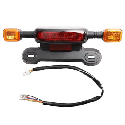 LED Electric Bicycle Tail Light, Bike Rear Lights, Led Flashlight 12V Motorcycle Turn Signal Brake Assembly With Driving Black Yellow Waterproof For 2 Wheel Vehicle