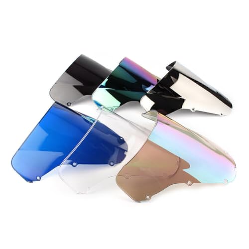 Motorcycle Front Windscreen ABS Plastic Windshield Protection Wind Deflector Screen Application for Honda CBR900 CBR929 CBR 900 929 2000-2001 (Silver)