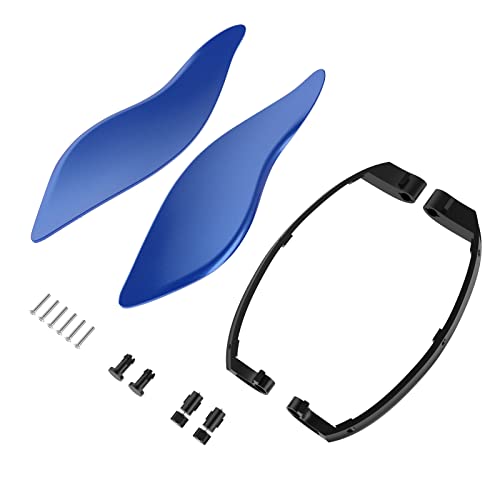 Fairing Air Deflectors for Harley,Side Wings Windshield Adjustable Air Deflectors for Harley Touring Road King Electra Glide Street Glide Road Glide 2014-2023 Blue Max - color: Blue Max