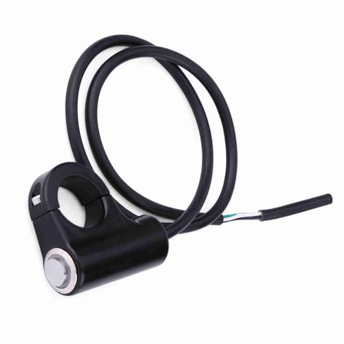 Motorcycle Headlight Handlebar Switch Control, Horn Momentary Button Universal 22mm Handlebar Mount Switch Push Button Headlight Brake Fog Lights ON/Off(ON/Off Button) - color: ON/OFF Button