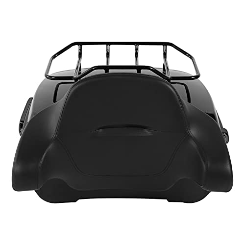 Gloss Black King Tour Luggage Trunk Backrest w/Mount Rack Plate Fit for Harley 2014-2025 Touring Models Road Glide Road King Road Glide Street Glide Electra Glide CVO - color: A Style#4 King Trunk Backrest