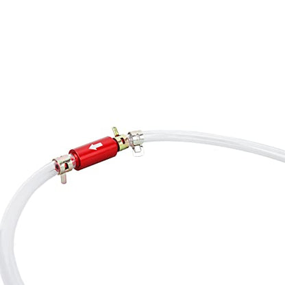 1Pair Brake Bleeder Hose, 6mm Inner Diameter Hose Brake Bleeder Kit, Flexible ABS One Way Check Valve Tube Bleeding Tool Kit Universal Replacement for Motorcycle Car Clutch