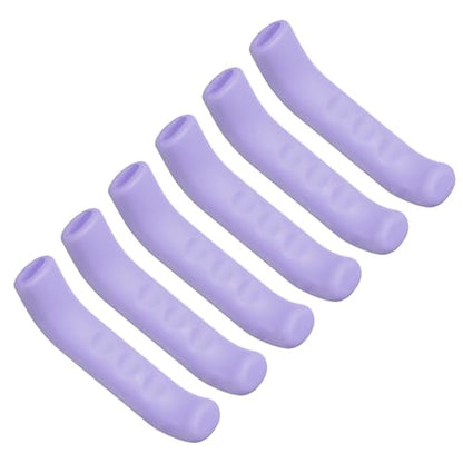 HARFINGTON 3 Pairs Bike Brake Lever Cover Silicone Brake Lever Grip Protector Anti-Slip Brake Handle Protection Covers Sleeve for Mountain Road Bike Cycling, Purple - color: Purple