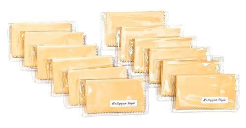Premium Microfiber Cleaning Cloth in Individual PVC Pouches - Glasses Cleaning Cloth for Eyeglasses, Screens, Phones, Computer, Camera Lens, and Delicate Surfaces (12 x 1Pack) - size: 12 Pack size