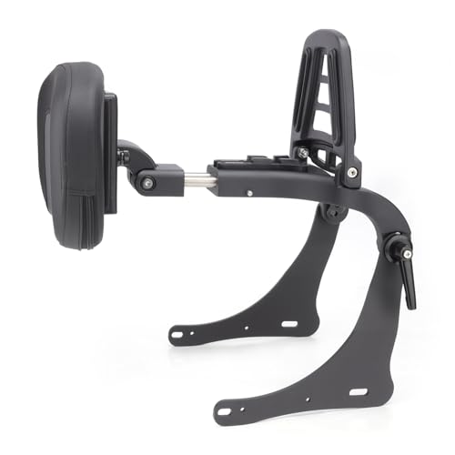 Motorcycle Multi Purpose Adjustable Sissy Bar, Driver/Passenger Backrest Pad with Folding Luggage Rack Mount Kit for Kawasaki Vulcan S 650 2015-2016, Vulcan S EN 650 2017-2024