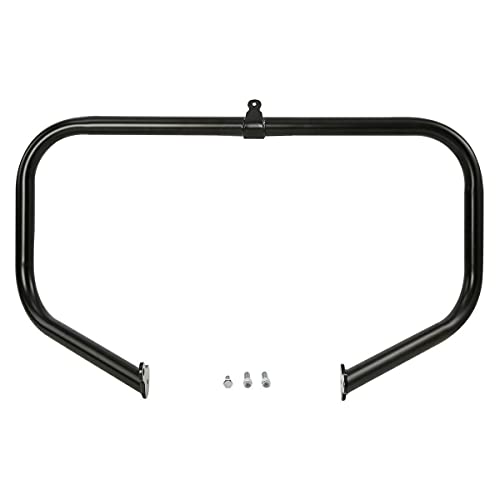 TCMT Highway Engine Guard Crash Bar Lower Vented Leg Fairing with 6.5" Speaker Pod Fit For Harley Touring 2014-2024 Road King Road Glide Street Glide Electra Glide - color: Black Crash Bar, Standard Leg, size: Style C Lower Vented Leg