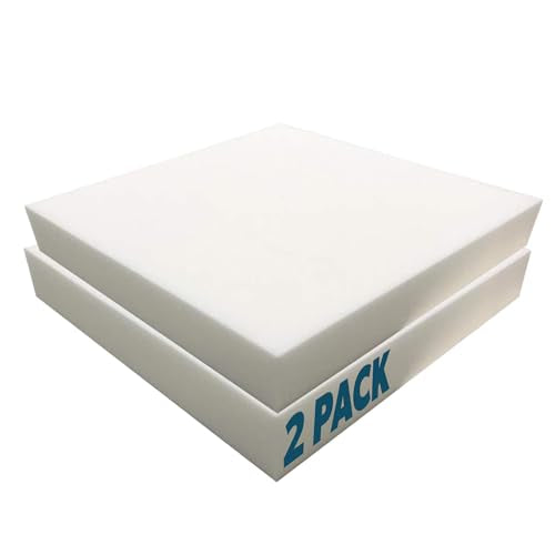 Foamma 1" x 24" x 72" High Density Upholstery Foam Cushion,Seat Replacement, Upholstery Sheet, Foam Padding Made in USA, 2 Pack - color: High Density, size: 1" x 24" x 72", style: 2 Pack