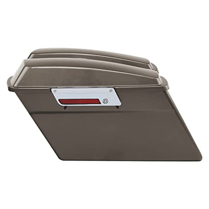 TCMT Hard Saddle bags Saddlebag Trunk W/Latch Keys & Liners Carpet Insert Fits For Harley Touring Road Glide Road King Street Glide Electra Glide Ultra Classic FLHT FLHR FLHX 1994-2013 - color: Glossy Painted Chrome Latches