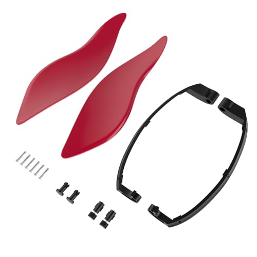 Fairing Air Deflectors for Harley,Side Wings Windshield Adjustable Air Deflectors for Harley Touring Road King Electra Glide Street Glide Road Glide 2014-2023 Billiard Red - color: Billiard Red