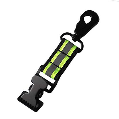 MELOTOUGH Firefighter Glove Strap | Glove Holder Clip with Glove Leash Swivel Snap Hook,Reflective for Quick Access - color: Reflective Hi-vis Lime With Alligator Clip