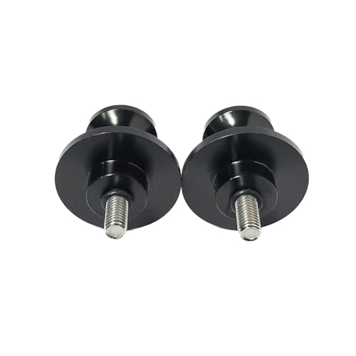 2pcs M10 X1.5 Motorcycle Swing Arm Spools Sliders CNC 10mm Swingarm Stand Screw Replacement for Kawasaki Ninja 300 250 VULCAN S 650 900 Z750 ER-6F ER-6N Versys 1000 650 ZX-10R ZX-12R（Black) - color: Black
