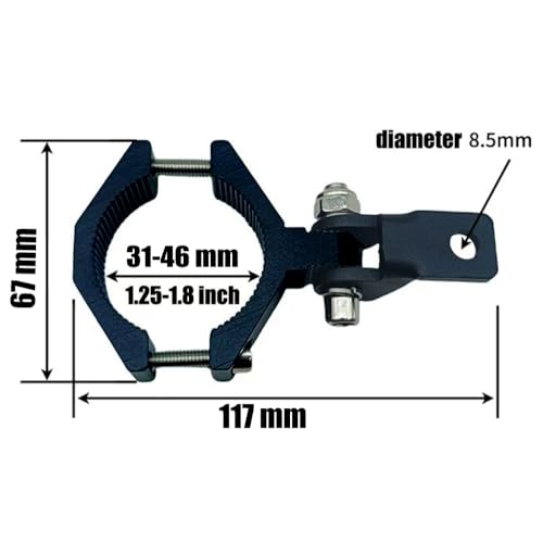Heavy Duty Motorcycle Light Mount Bracket, Motorcycle Spotlight Bracket, Universal Fit for Motorcycle, ATV, UTV, Truck Auxiliary Lights - 2 Pack (1.25-1.58 INCH) - size: 1.25-1.58 INCH