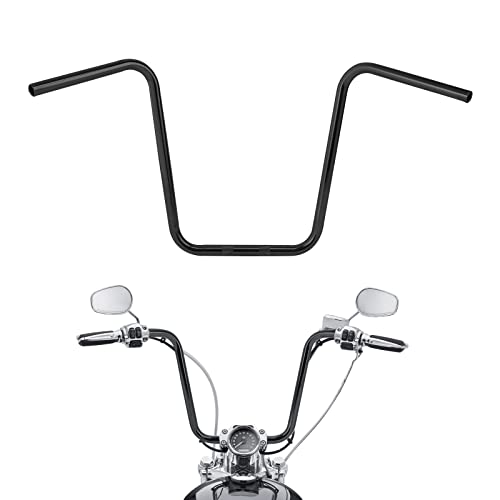 TCMT 18" Rise Ape Hanger 1" Handlebars Fit For Harley-Davidson FLST FXST Sportster XL Custom Application - color: Black, size: 18" Rise
