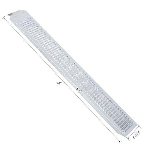 74" Folding Truck Ramps, 960 lbs Capacity Steel Loading Ramps for Pickup, ATV, UTV, Motorcycle, Lawn Mower, Dirt Bike, Anti-Slip Portable Ramp 2-Pack with Tie Straps & Gloves