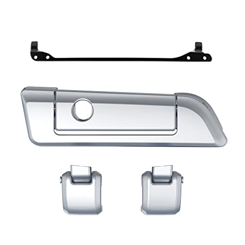 Moto Onfire Barracuda Silver Tour Trunk Luggage Latches Hinges Fit for AB Harley Touring Razor Chopped King Tour Trunk Luggage - color: Barracuda Silver