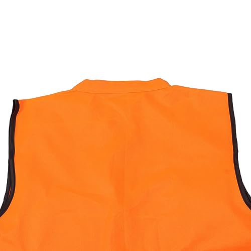 Reflective Safety Vest with Zipper for Motorcycle Riding & Traffic Management - High Visibility Orange XL