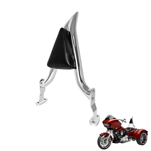 16" Chrome Road Glide 3 & Freewheeler Sissybar Pad Motorcycle Passenger Backrest Sissy Bar for Harley Davidson FLRT FLTRT 2015-2024 - color: Chrome