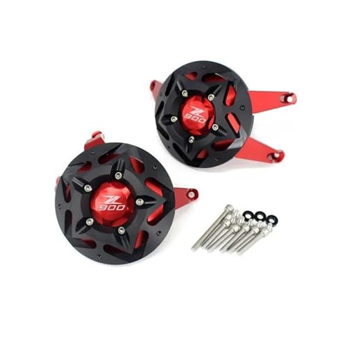 Motorcycle CNC Engine Stator Engine Protective Cover Guard Protector Compatible with Z900 Z 900 2017 2018 2019 2020 2021 2022 2023 2024(Red,A) - color: Red, size: A