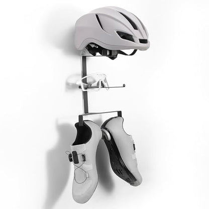 Wall Mount Motorcycle Helmet Holder, Bicycle Helmet Rack Display Hanger, Storage Organizer for Helmet, Goggles, Shoes, Motorcycle Accessories for Garage, Warehouse