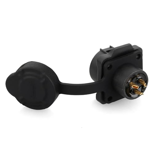 CNLINKO LP12 3-Pin Circular Connector with 1 Meter Cable Assemblies, IP68 Waterproof Industrial Electrical Connector for Outdoor Equipment Automotive Machinery M12 Cylindrical Connectors (3 Pin) - size: 3-Pin, style: Plug with 1M Cable