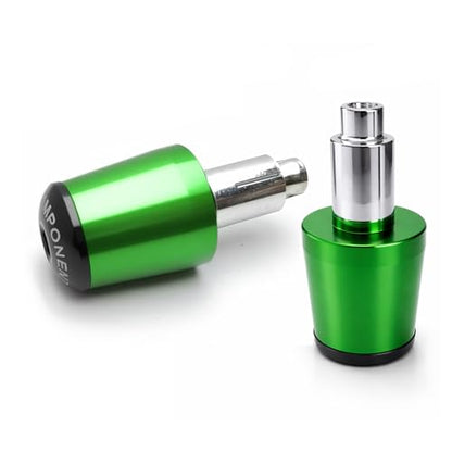 Motorcycle Bar Ends Plug, Green Handle Bar End Slider 7/8" 22mm CNC Aluminum Handlebar Grip End Weight Caps Replacement for Ninja 400 500 650 Z900 Z650 CBR600RR CBR1000RR GSXR600 GSXR750 - color: Green