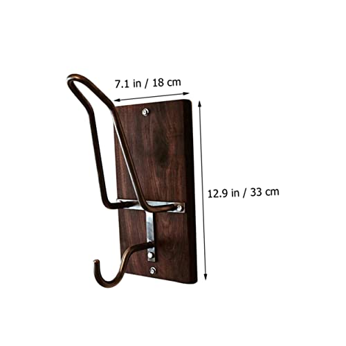 ULTECHNOVO Wall Mounted Helmet Rack Hooks Adjustable Motorcycle Helmet Holder Wooden Jacket Hanger for Garage and Entrance Random Color Metal Accessories