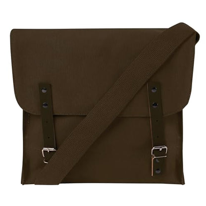 Rothco Canvas Utility Bag – Durable Crossbody Shoulder Satchel for Everyday Hobby Essentials and Supplies For Men and Women - color: Brown