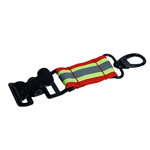 KUNN Firefighter Glove Strap Safety Glove Holder Clips for Work with Alligator Clip - color: Red