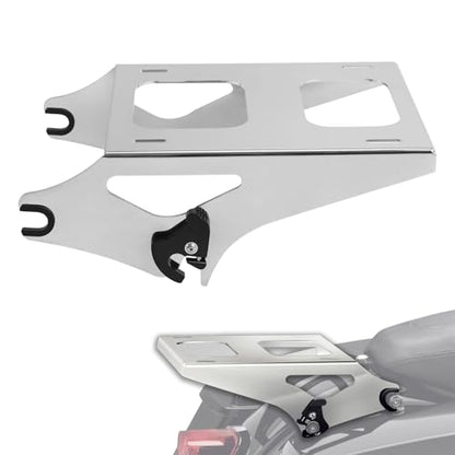 TCT-MOTORPARTS Chopped Luggage Trunk w/Wrap-Around Backrest Pad Two-Up Mounting Rack Fit For Harley Street Glide 14-25 Gunship Gray - color: Gunship Gray Chopped Tour Pack #3