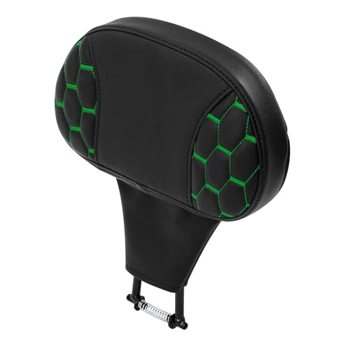 C.C. RIDER Motorcycle Backrest Plug-in Driver for Harley Davidson Touring CVO Street Glide Road Glide Electra Road King 2009-2023 - color: Rider Backrest-Green Stitching