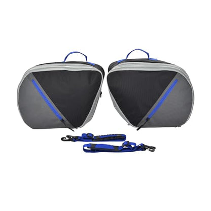 2 PCS Motorcycle Expandable Trunk Inner Bags Pannier Liner Waterproof Storage Suitcase for Yamaha TRACER 9/900 GT 2020-2021 (Red) (blue)