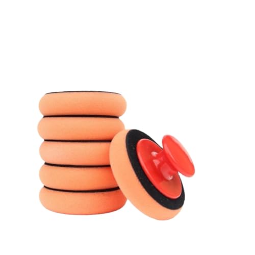 6 Pcs Car Sponge Polishing Pads Professional Wax Applicator Pads with Handle for Car Polishing