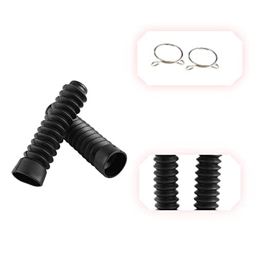 KIMISS Front Fork Cover, 205x42mm Motorcycle Front Fork Cover Gaiters Boots Shock Damping Dust Cover(Black) - color: Black