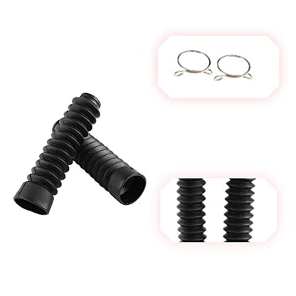 KIMISS Front Fork Cover, 205x42mm Motorcycle Front Fork Cover Gaiters Boots Shock Damping Dust Cover(Black) - color: Black