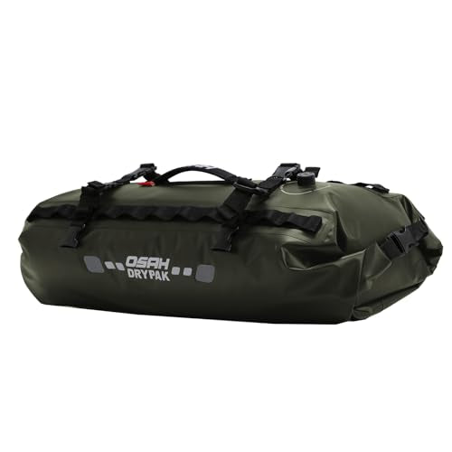 Waterproof Duffel& Luggage Bag - Motorcycle Dry Bag Tail Saddle Bags with Roll Top Closure,Large Storage Space,for Camping, Kayaking, Fishing & Traveling(Green, 20L) - color: Green, size: 20L